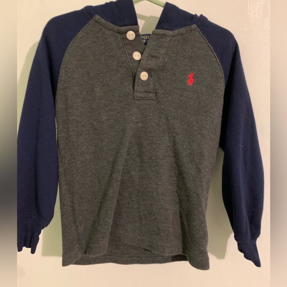 Toddler hooded thermal Polo shirt